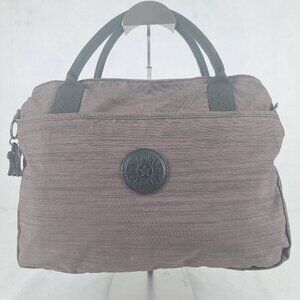 Kipling Chambray Double Handle Hand Bag Brown - Pre-Owned - Authentic